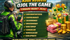Ilustrasi kode redeem Ojol The Game terbaru Maret 2026 yang menawarkan bonus saldo, koin, dan item gratis bagi para pemain.