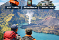 Pendaki menikmati pemandangan indah Gunung Rinjani dan Danau Segara Anak. Sistem keamanan modern diterapkan, termasuk RFID tracking, personal beacon, dan pusat komando, untuk memastikan pendakian lebih aman dan ramah lingkungan./bey suarabrita.com