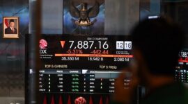 Pengunjung mengamati layar digital pergerakan Indeks Harga Saham Gabungan (IHSG) di Bursa Efek Indonesia, Jakarta, Senin (2/2/2026). IHSG perdagangan sesi I ditutup melemah 442,44 poin atau 5,31 persen ke posisi 7.887,16, dengan kelompok 45 saham unggulan indeks LQ45 turun 33,16 poin atau 3,98 persen ke posisi 800,37. ANTARA FOTO/Sulthony Hasanuddin/nz
SHARE
Jakarta (KABARIN) - Pergerakan pasar saham Indo