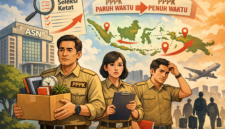
Ilustrasi aparatur sipil negara (ASN) menghadapi kebijakan penghapusan PPPK paruh waktu dan transisi menuju PPPK penuh waktu pada 2026, termasuk seleksi ketat serta kemungkinan penempatan nasional.

Sumber Foto:
Ilustrasi/Dok. AI Generated