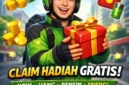 Ilustrasi:
Seorang driver ojek online dengan seragam hijau-hitam memegang kotak hadiah berwarna merah dengan pita emas, di sekitarnya muncul ikon koin, uang, bensin, dan energi. Latar belakang kota modern dengan efek digital dan teks menarik “Kode Redeem Terbaru! Claim Hadiah Gratis!”AI