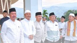 Ketua DPRD Kabupaten Kerinci Irwandri, S.E., MM., menghadiri pembukaan Safari Ramadhan 1447 H bersama jajaran Pemkab Kerinci di Gedung Islamic Center Semurup, Air Hangat Barat, Sabtu (21/2/2026). @HUMASDPRDKABKERINCI)bey suarabrita.com 