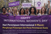 Sejumlah perempuan mengikuti aksi dan kampanye dalam peringatan Hari Perempuan Internasional yang diperingati setiap 8 Maret di berbagai negara sebagai bentuk dukungan terhadap kesetaraan gender dan penghormatan terhadap peran perempuan di seluruh dunia.