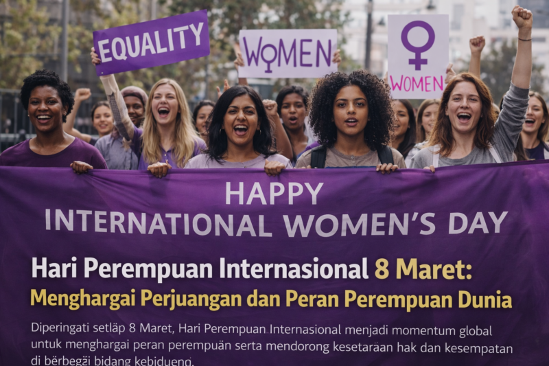 Sejumlah perempuan mengikuti aksi dan kampanye dalam peringatan Hari Perempuan Internasional yang diperingati setiap 8 Maret di berbagai negara sebagai bentuk dukungan terhadap kesetaraan gender dan penghormatan terhadap peran perempuan di seluruh dunia.