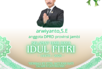 Anggota DPRD Provinsi Jambi Arwiyanto, S.E menyampaikan ucapan Selamat Hari Raya Idul Fitri 1447 H / 2026 M kepada seluruh masyarakat.