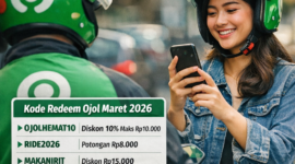 Pengguna ojek online memanfaatkan kode redeem terbaru Maret 2026 untuk mendapatkan diskon GoRide, GoCar, dan GoFood. Promo ini bisa diklaim langsung melalui aplikasi sebelum kuota habis.