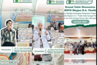 Direktur RSUD Mayjen H.A. Thalib Kota Sungai Penuh, Debi Zartika, bersama Kepala Dinas Kesehatan Kota Sungai Penuh, Gusnardi, saat membuka kegiatan Round Table Discussion dalam rangka penguatan sinergi layanan kesehatan di Sungai Penuh, Sabtu (18/4/2026