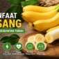 Ilustrasi buah pisang yang kaya manfaat untuk kesehatan tubuh, mulai dari menjaga pencernaan, meningkatkan energi, hingga membantu kesehatan jantung. AI