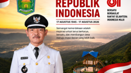 Hendri Fetria Naldi, Kepala Desa Aur Duri, Kecamatan Pondok Tinggi, Kota Sungai Penuh, menyampaikan ucapan Selamat Hari Ulang Tahun ke-81 Kemerdekaan Republik Indonesia. Melalui momentum 17 Agustus 2026, ia mengajak seluruh masyarakat memperkuat persatuan, semangat gotong royong, dan bersama-sama membangun Desa Aur Duri yang lebih maju, mandiri, dan sejahtera. (Foto: Dok. Pemerintah Desa Aur Duri)