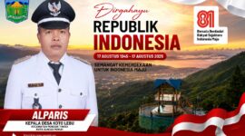 Keterangan Foto:
Kepala Desa Koto Lebu, Kecamatan Pondok Tinggi, Alparis, menyampaikan ucapan Selamat Hari Ulang Tahun ke-81 Kemerdekaan Republik Indonesia serta mengajak seluruh masyarakat memperkuat persatuan, semangat gotong royong, dan kebersamaan dalam membangun desa yang maju, mandiri, dan sejahtera.